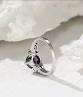 Purple Cubic Zirconia Ring