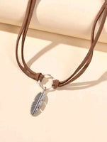 Feather Charm Choker