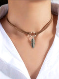 Feather Charm Choker