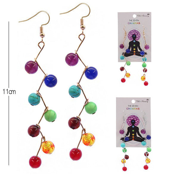 Chakra Dangly Earrings