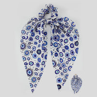 Evil Eye Scrunchie w/ Hair Scarf