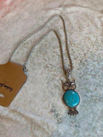 Turquoise Owl Necklace