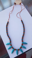 Wooden Turquoise Necklace