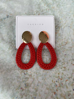 Dark Red Earrings