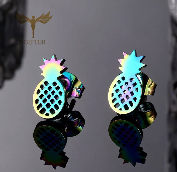 Pineapple Rainbow earrings