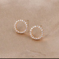 Small Gold Circle Earrings