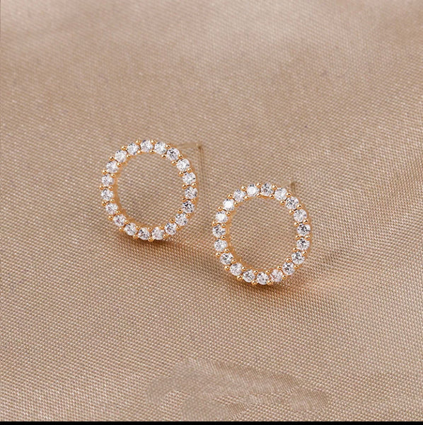 Small Gold Circle Earrings