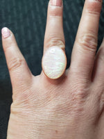 White Druzy Rose Gold Ring