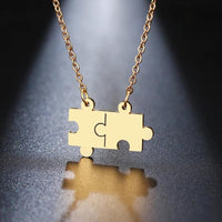 Puzzle Piece Necklace Gold