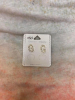 Small "G" Initial Earrings