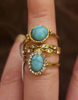 Turquoise 3 Ring Set