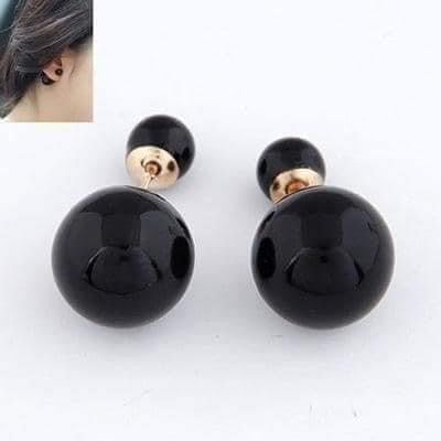 Black Double Ended Studs