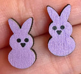 Small Wooden Easter Earrings