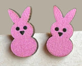 Small Wooden Easter Earrings