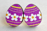 Small Wooden Easter Earrings