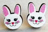 Small Wooden Easter Earrings