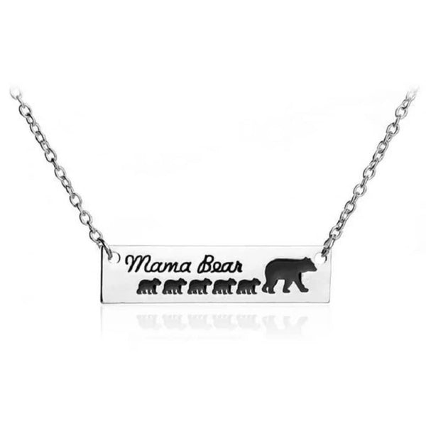 Mama bear necklace 5 cubs